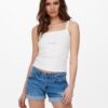 White tank top with ONLY Clara inscription - Women's