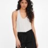 White tank top with lace JDY Eddie - Women's