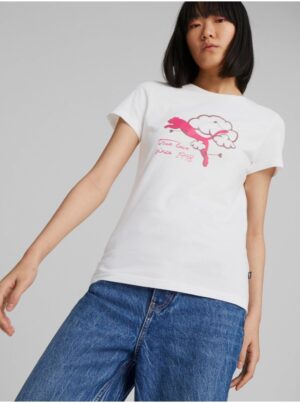 White women's T-shirt Puma Graphics Valentine - Women's