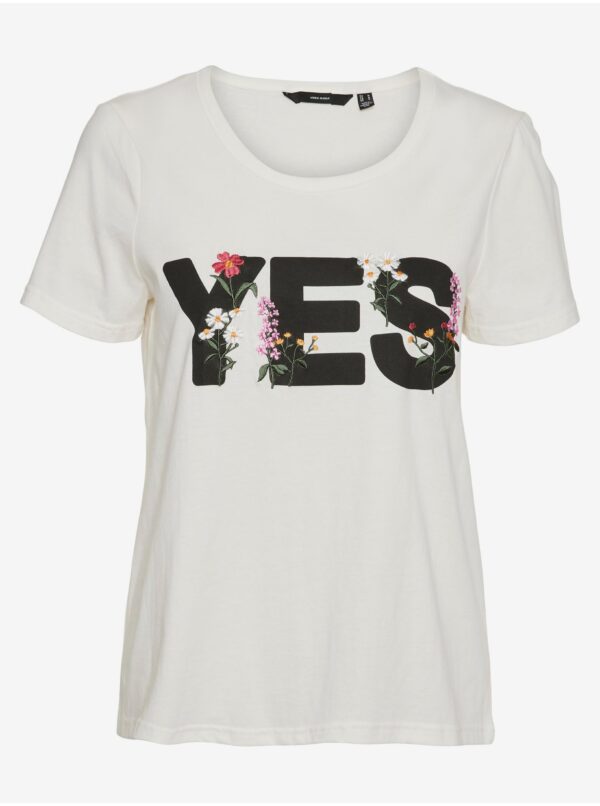 White women's T-shirt VERO MODA Uda - Women