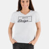 White women's T-shirt with SAM 73 print
