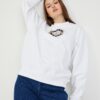 White women's oversize sweatshirt Diesel Felpa - Women