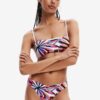 White women's patterned bikini top Desigual Playa - Women