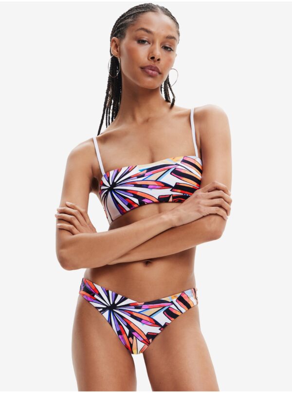 White women's patterned bikini top Desigual Playa - Women