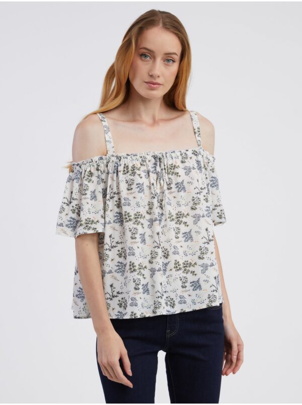White women's patterned blouse CAMAIEU - Women