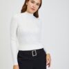 White women's ribbed sweater ORSAY - Ladies