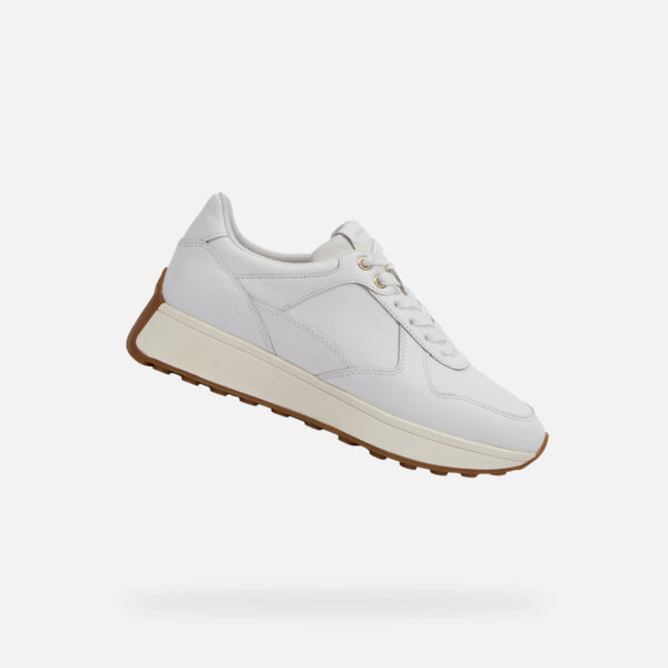 White women's sneakers Geox Amabel - Women's