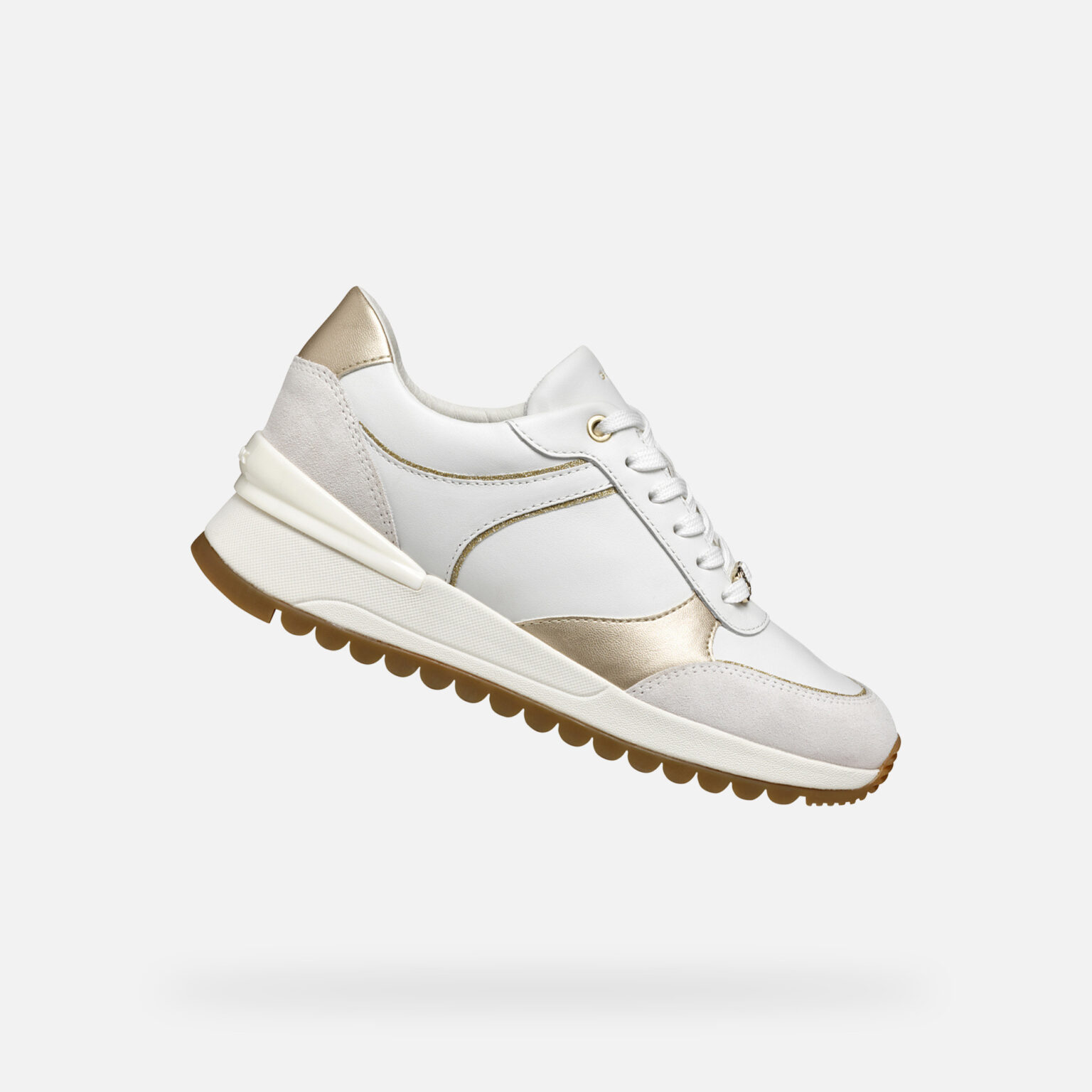 White women's sneakers Geox Desya - Women's