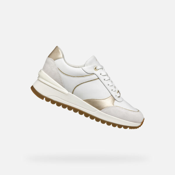 White women's sneakers Geox Desya - Women's
