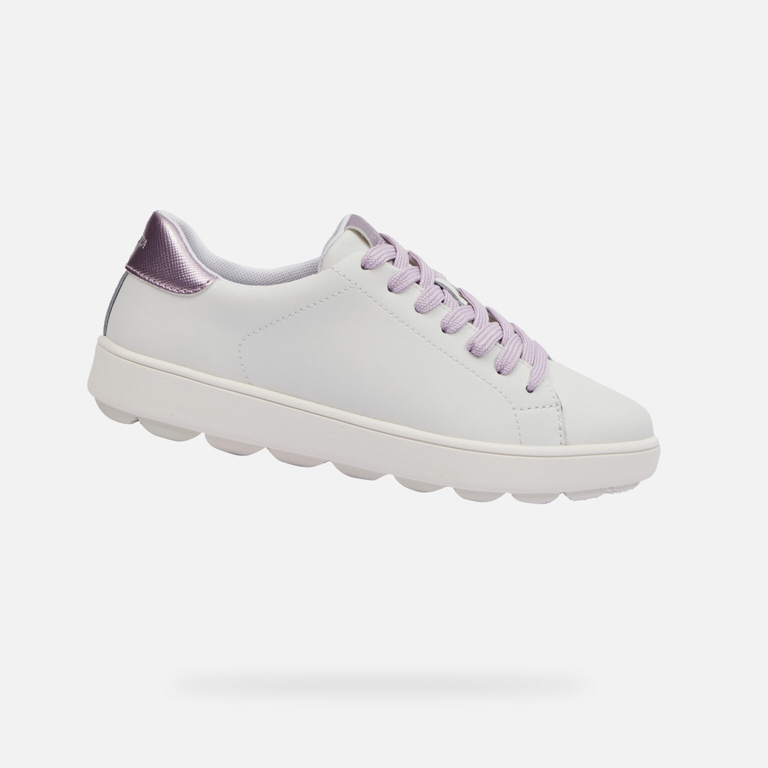 White women's sneakers Geox Spherica ECUB-1 - Women's
