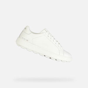 White women's sneakers Geox Spherica ECUB-1 - Women's