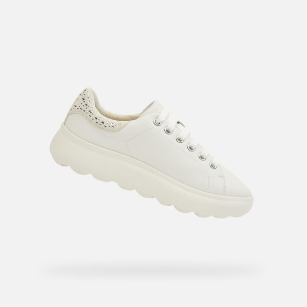 White women's sneakers Geox Spherica Ec4.1 - Women's