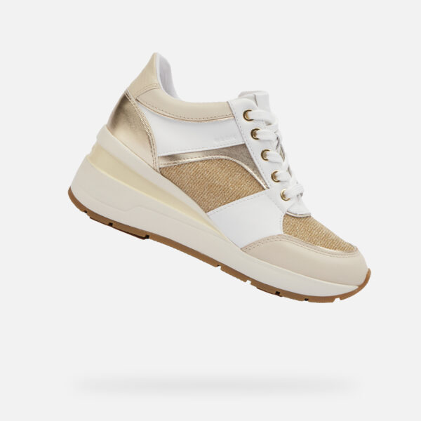 White women's sneakers Geox Zosma - Women's