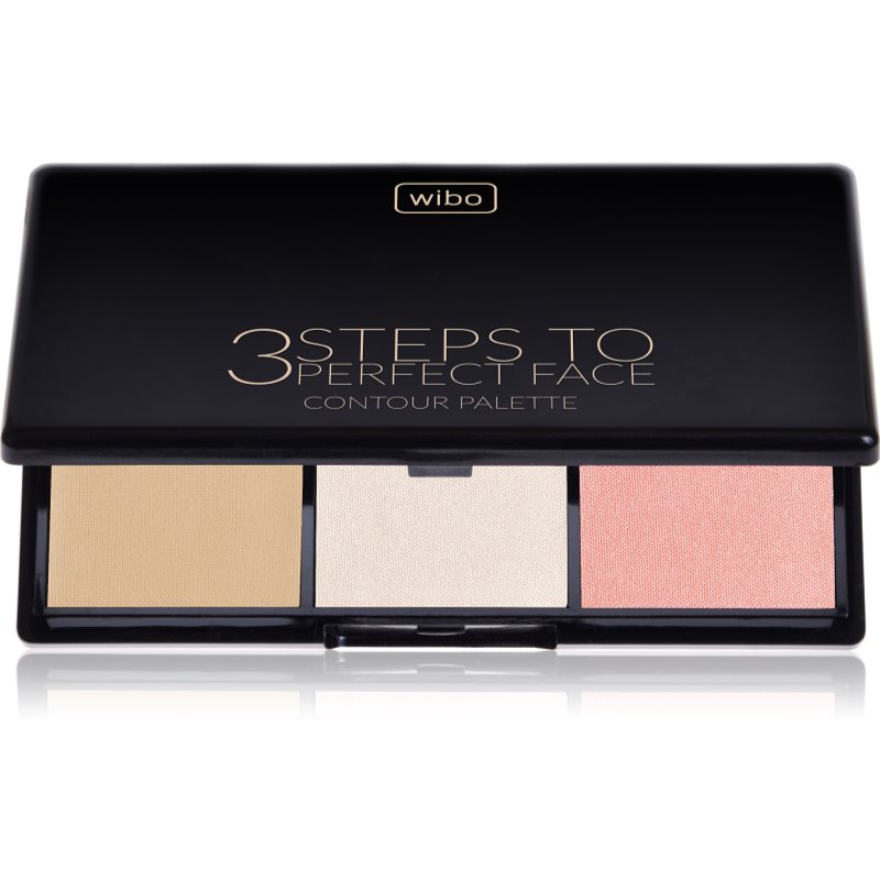 Wibo 3 Steps To Perfect Face  Light Púderes highlight és kontúr paletta az arcra 10 g-Ár