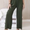 Wide khaki trousers