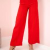 Wide-leg trousers red