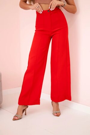 Wide-leg trousers red