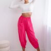 Wide-leg trousers with pockets - pink