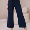 Wide viscose trousers Navy blue