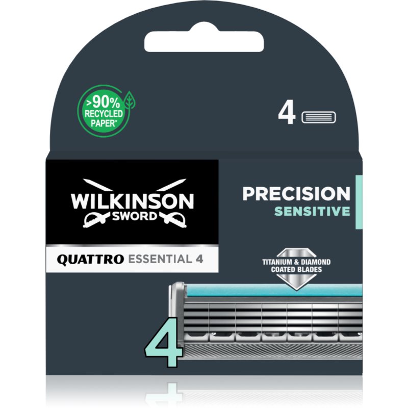 Wilkinson Sword Quattro Essential 4 Precision Sensitive tartalék pengék 4 db-Eredeti
