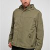 Windbreaker with front zipper olive