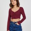 Wine crop top TALLY WEiJL - Women
