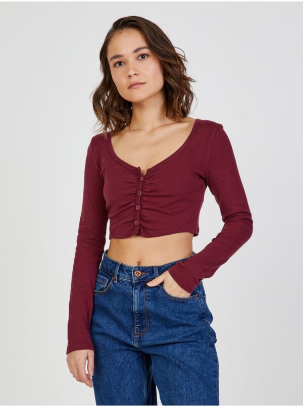 Wine crop top TALLY WEiJL - Women