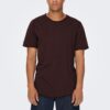 Wine men's striped t-shirt ONLY & SONS Benne - Men's
