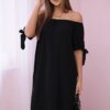 Włoski Dress tied on the sleeves black
