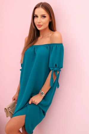 Włoski Dress tied on the sleeves nautical