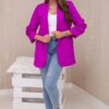 Włoski Elegant jacket with lapels violet
