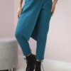Włoski Punto Milano Winter trousers with a decorative zipper nautical