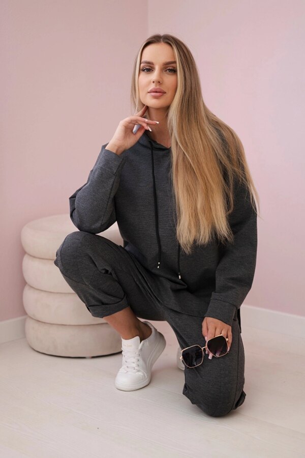 Włoski Set Punto Milano Winter hoodie + pants Graphite
