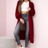 Włoski Sweater long cardigan burgundy