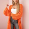 Włoski Sweater long cardigan orange