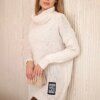 Włoski Turtleneck sweater beige