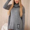Włoski Turtleneck sweater grey