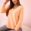 Włoski V-neck sweater dark gray