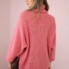 Włoski V-neck sweater ginger Ingwer dark pink