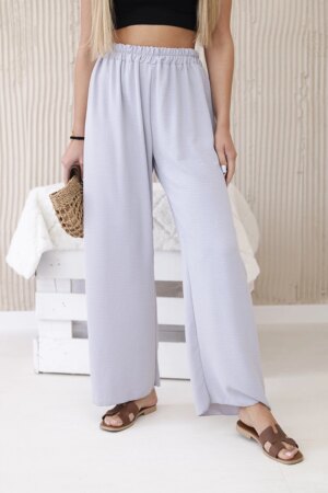 Włoski Wide-leg trousers grey