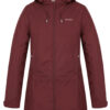Women's stuffed hardshell jacket HUSKY Naveli L dark burgundy
