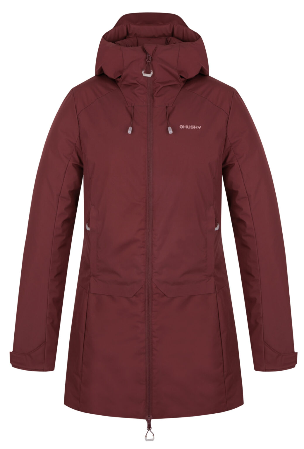 Women's stuffed hardshell jacket HUSKY Naveli L dark burgundy