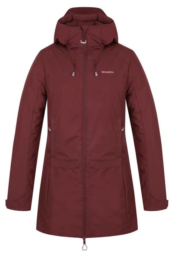 Women's stuffed hardshell jacket HUSKY Naveli L dark burgundy