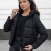 Women's winter jacket NORDPUFF down with hood black Dstreet