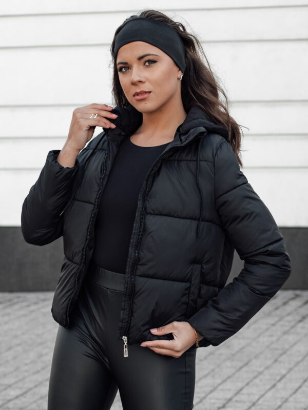 Women's winter jacket NORDPUFF down with hood black Dstreet