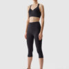 Women's 4F 3/4 Leggings - Black