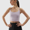Women's 4F Recycled Fabric Yoga Crop Top - Purple