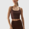 Women's 4F Recycled Yoga Crop Top - Brown