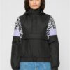 Women's AOP Mixed Pull Over Jacket Black/Zebra