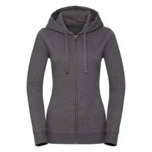 Women's Authentic Melange Zipped Hooded Sweat Russell Women's Authentic Melange Zipped Hooded Sweat Russell